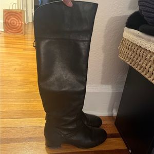 Real leather knee boots-size 37.5